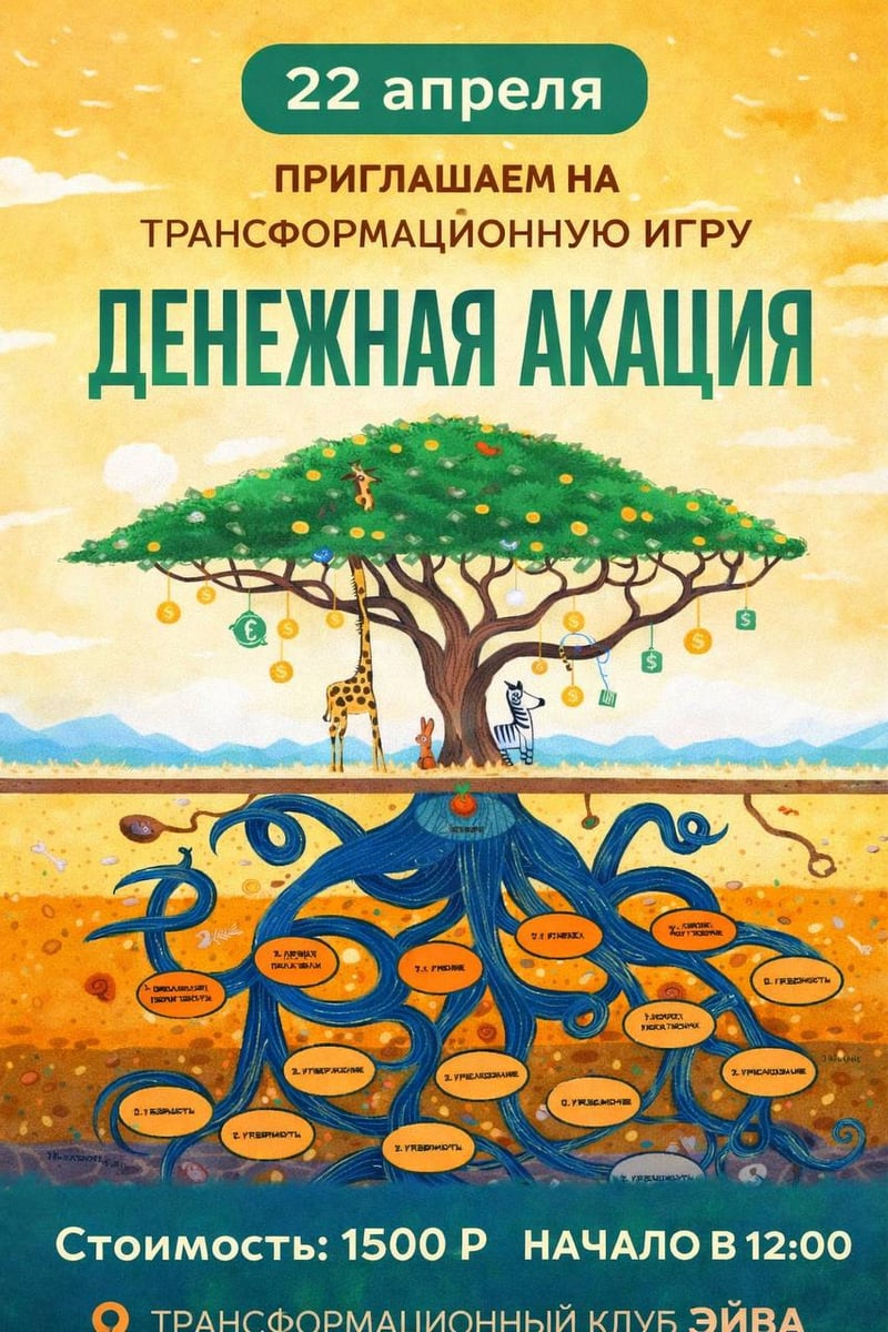 22 апреля приглашаем вас на трансформационную игру «Денежная акация»